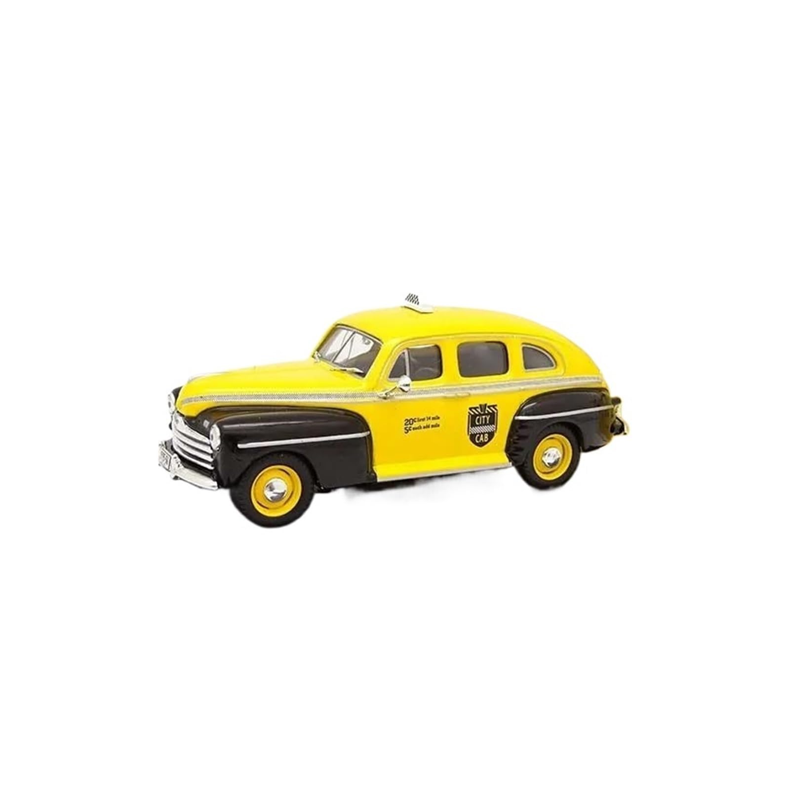 1 43 Per Fordor (1947) Modello In Lega Di Berlina Gialla Mini Souvenir Statico O Veicolo Decorativo