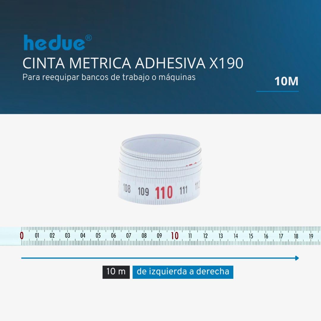 Cinta metrica adhesiva 10m - Cinta métrica autoadhesiva, de izquierda a derecha