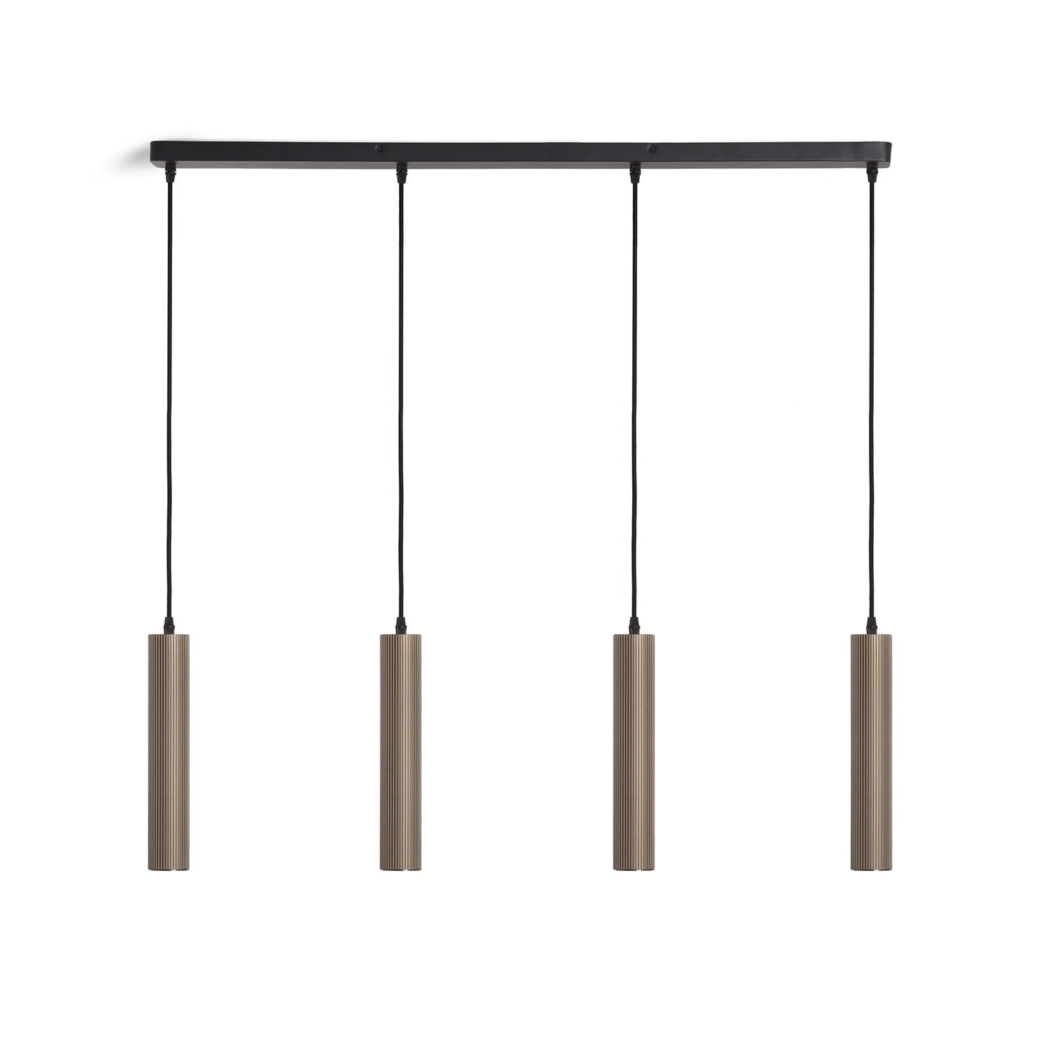 LEDKIA Lampada a Sospensione Alluminio Aritz 4 Faretti Bronzo