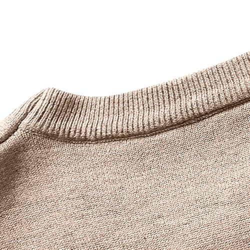 Men Sweaters Crewneck Long Sleeve Sweaters Loose Fit Pullover Sweaters Cable Knit Pullover Fashion Warm Winter Tops3