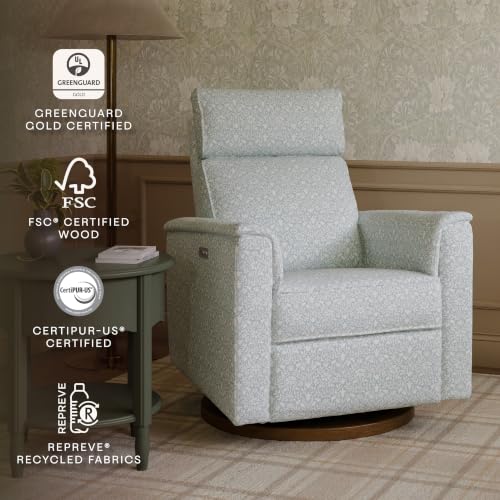 Image of NAMESAKE Willa Plus Power Recliner in Bellflowers in Powdered Blue