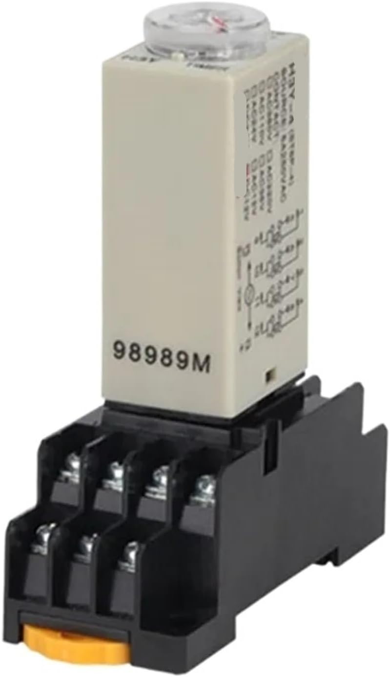 H3Y-4 Power-on Delay Rotary Knob 1S/5S/10S/30S/60S/3M/5M/10M/30M Timer Time Relay AC/DC 24V 14 Pin with Base PYF14A(Voltage AC 24V,0-60 Seconds)