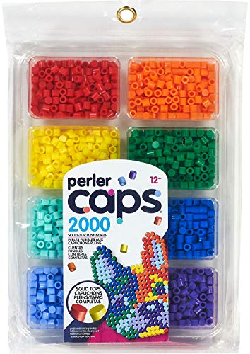 Perler Primary Colors Caps Bead Tray, 2000pcs