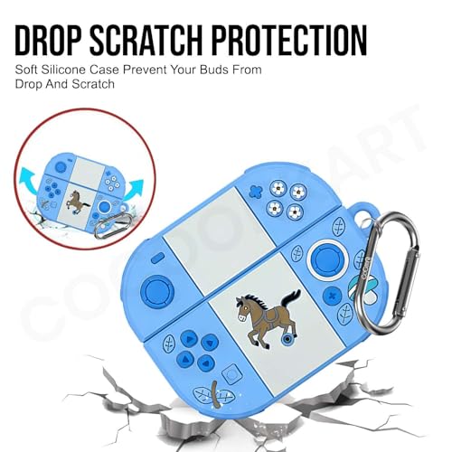 Image of Cartoon Silicone Case Cover Compatible for OnePlus Nord Buds 4 Pro (Sky Blue Horse)