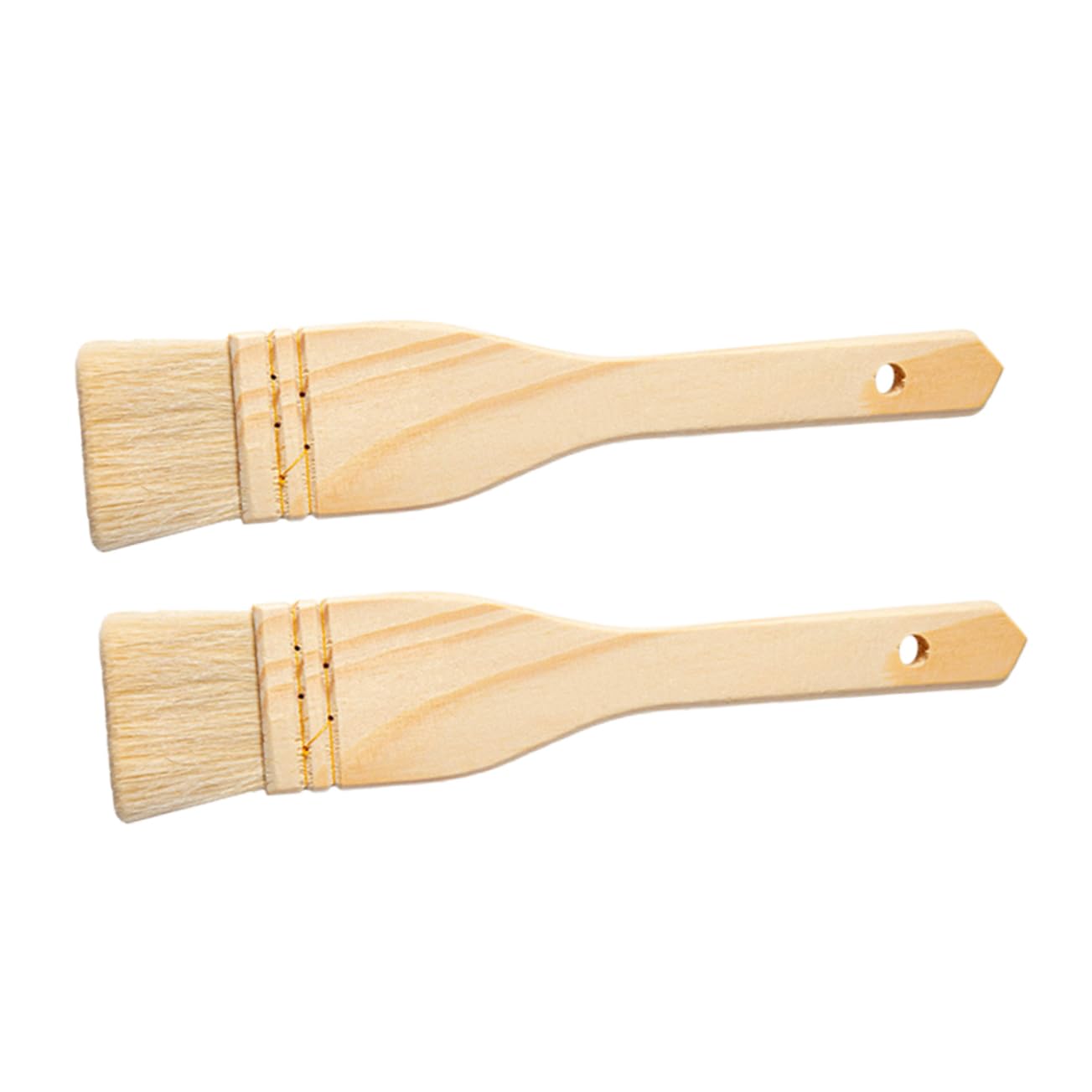 Unomor 2Pcs Wool Basting Brush Grilling Pastry Brush for Bbq Outdoor Cooking and Baking Lightweight Easy to Clean for Sauces and Marinades