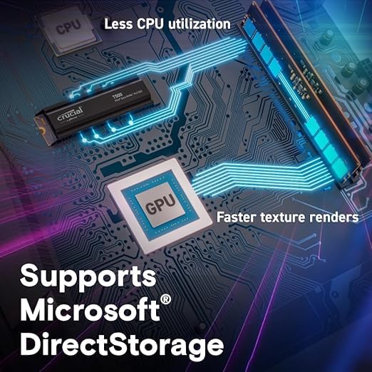 Image of Crucial T500 2TB Gen4 NVMe M.2 Internal Gaming SSD, Up to 7400MB /s, Laptop & Desktop Compatible + 1mo Adobe CC All Apps - CT2000T500SSD8