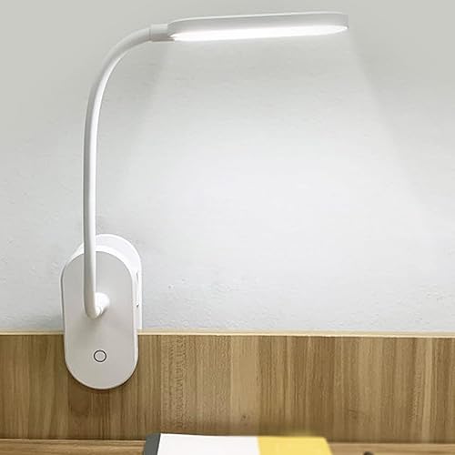 Haofy Lámpara de lectura LED con clip protección ocular ABS 3 modos luz blanca de 6500 K luz de cama para el hogar dormitorio luz de cama con tres