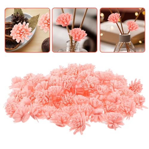 Set 100 piezas difusor flor artificial 5cm con varillas rattan miniatura 7