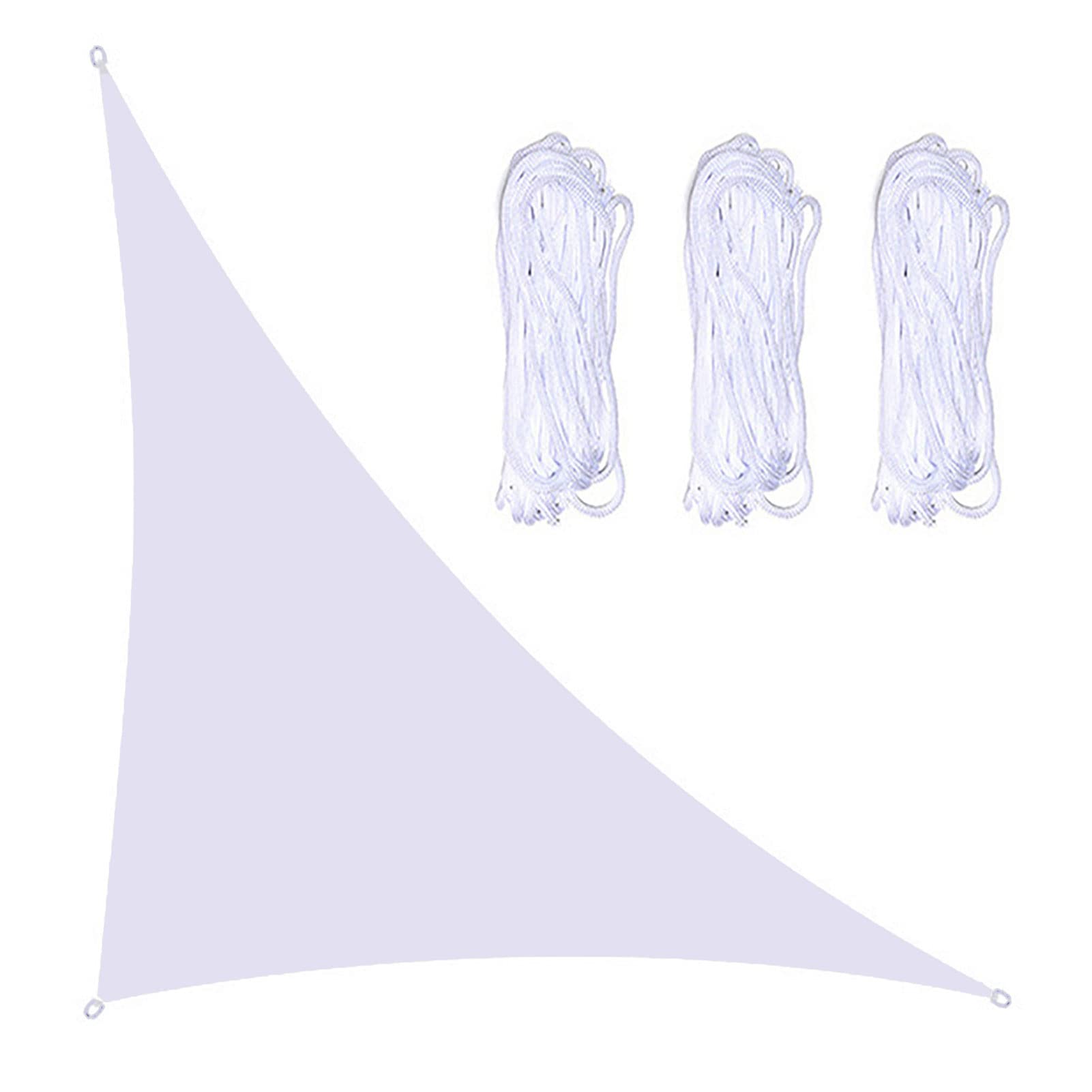 Voile d'ombrage triangulaire extérieur imperméable blanc 4 x 4 x 5,7 m