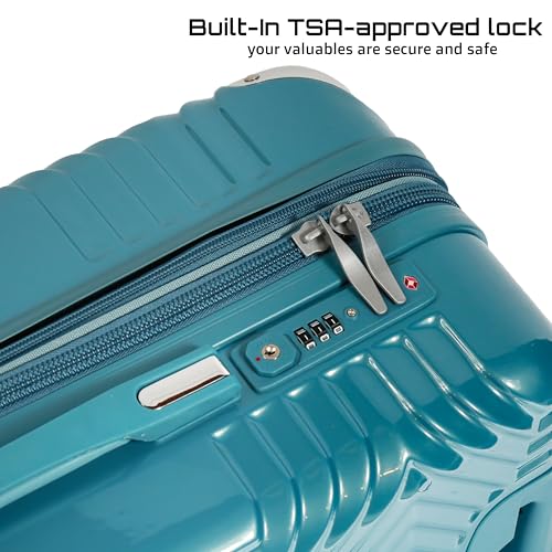 20-Inch Hardside Carry-On Expandable Luggage with Spinner Wheels with TSA Lock (Teal)2