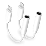 &lbrack;Apple MFi Certified&rsqb; Apple iPhone 14 Pro Max Headphone Adapter&comma; 2 Pack Lightning to 3&period;5 mm Headphone Jack Aux Audio Cable Dongle Adapter Compatible with iPhone 14 13 12 11 Pro Max XS XR X 8 iPad