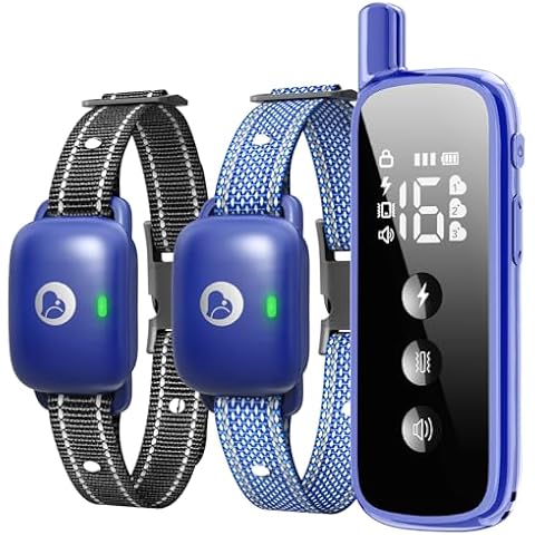 Aikko Dog Shock Collar, Dog Training Collar with 2600Ft for 5-120lbs Small Medium Large Dogs, Rechargeable, Waterproof E-Collar with Beep, Vibration, Shock, Security Lock Cover