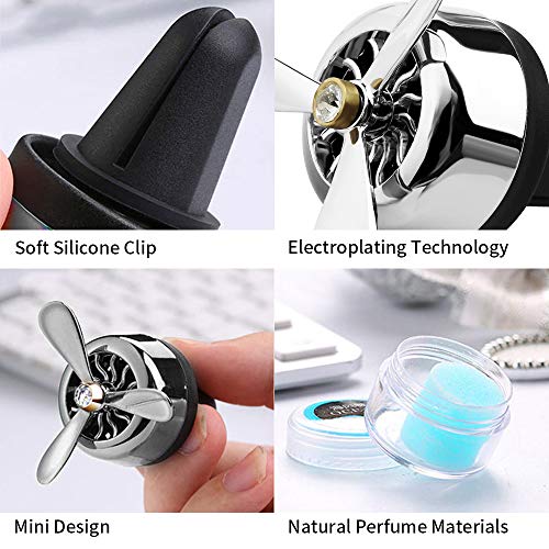 Warxin-Aromatherapie-DiffusorAutoluftreiniger-mit-2-Diffusorteilen-fr-Reisen-mit-Propeller-aus-Aluminiumlegierung