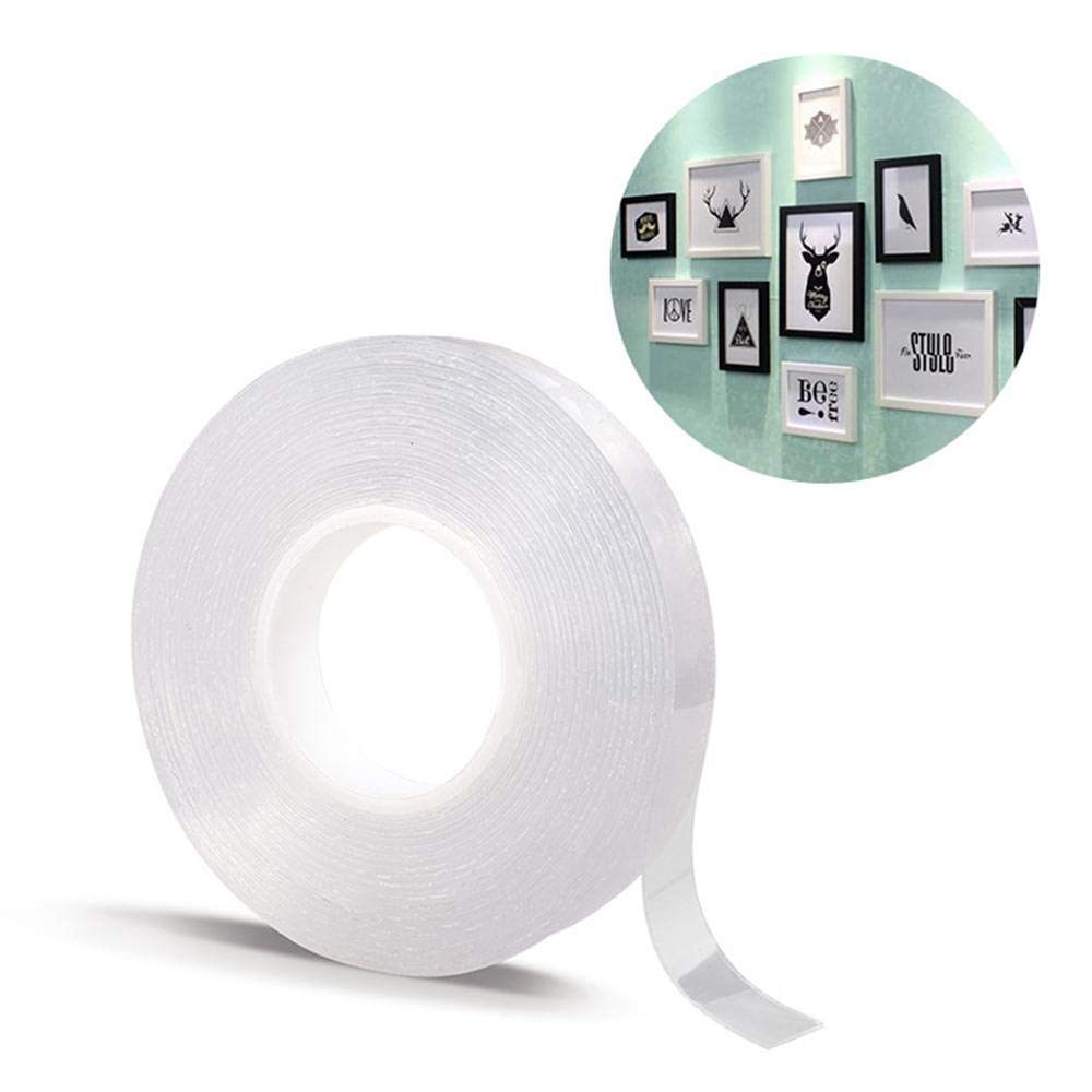 leegoal Traceless Washable Adhesive Tape, Reusable Clear Double Sided Anti-Slip Nano Gel Pads, Removable Sticky Strips Grip for Paste Photos and Posters, Fix Carpet Mats, Paste Items (3M) (B07RGKZZHF) Amazon Price History, Amazon Price Tracker