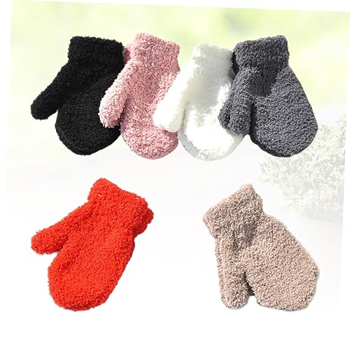 Didiseaon Kids Winter Gloves 6 Pairs Full Cover Snow Mittens Hand Protection for Girls Boys2