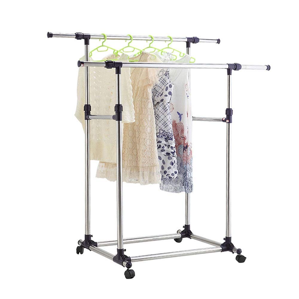 Étendoir à linge mobile rétractable pour éviter l'humidité et le manque de place