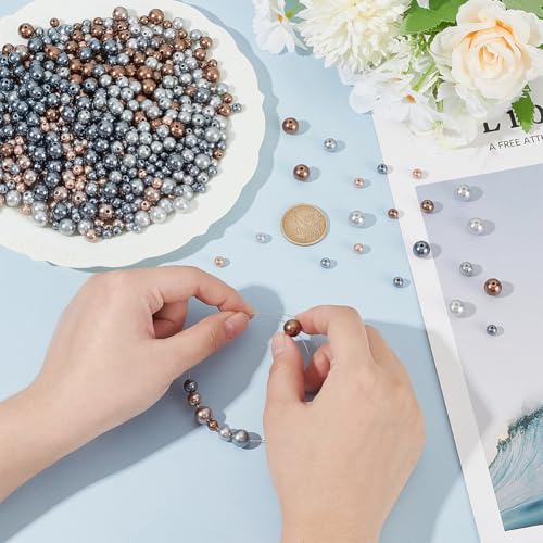 Perles rondes en ABS pour créer vos propres bracelets et boucles d'oreilles