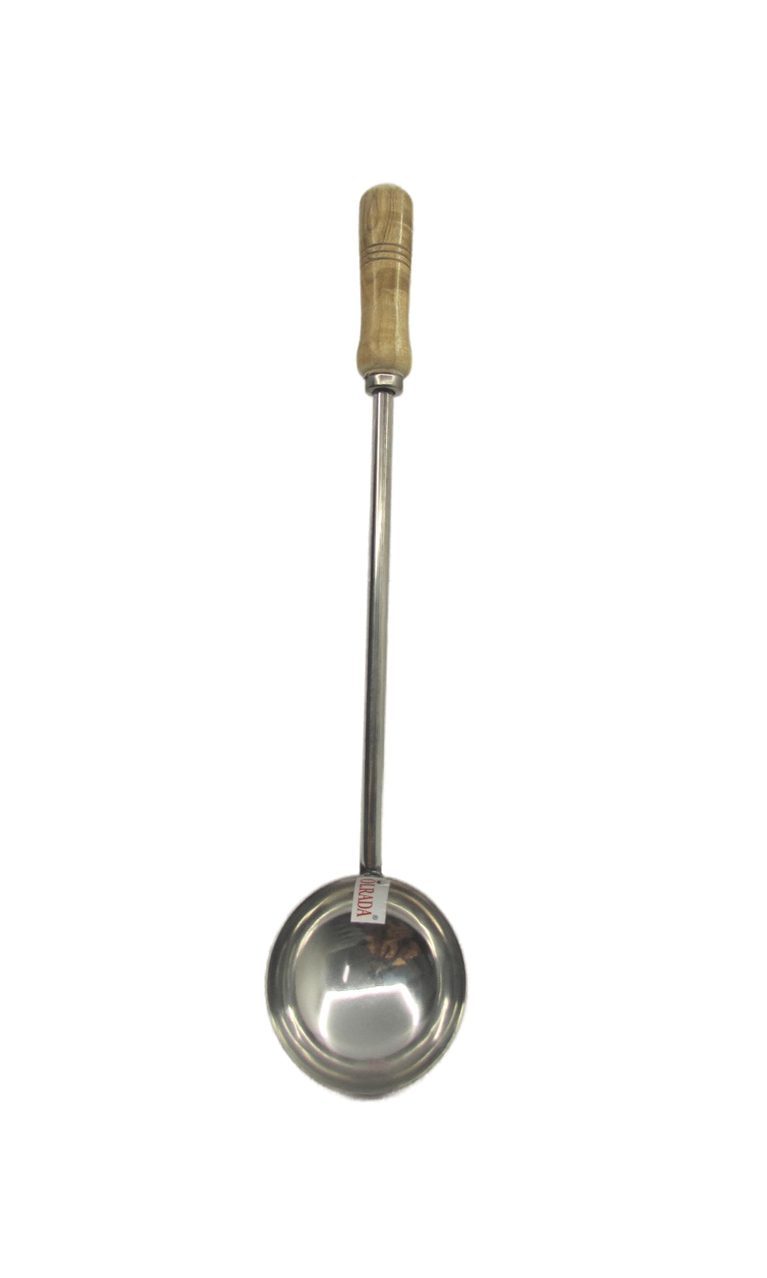 Olrada Traditional Carbon Steel Pow Wok with Wooden and Steel Handle-Parent (ladle 1 pcs)