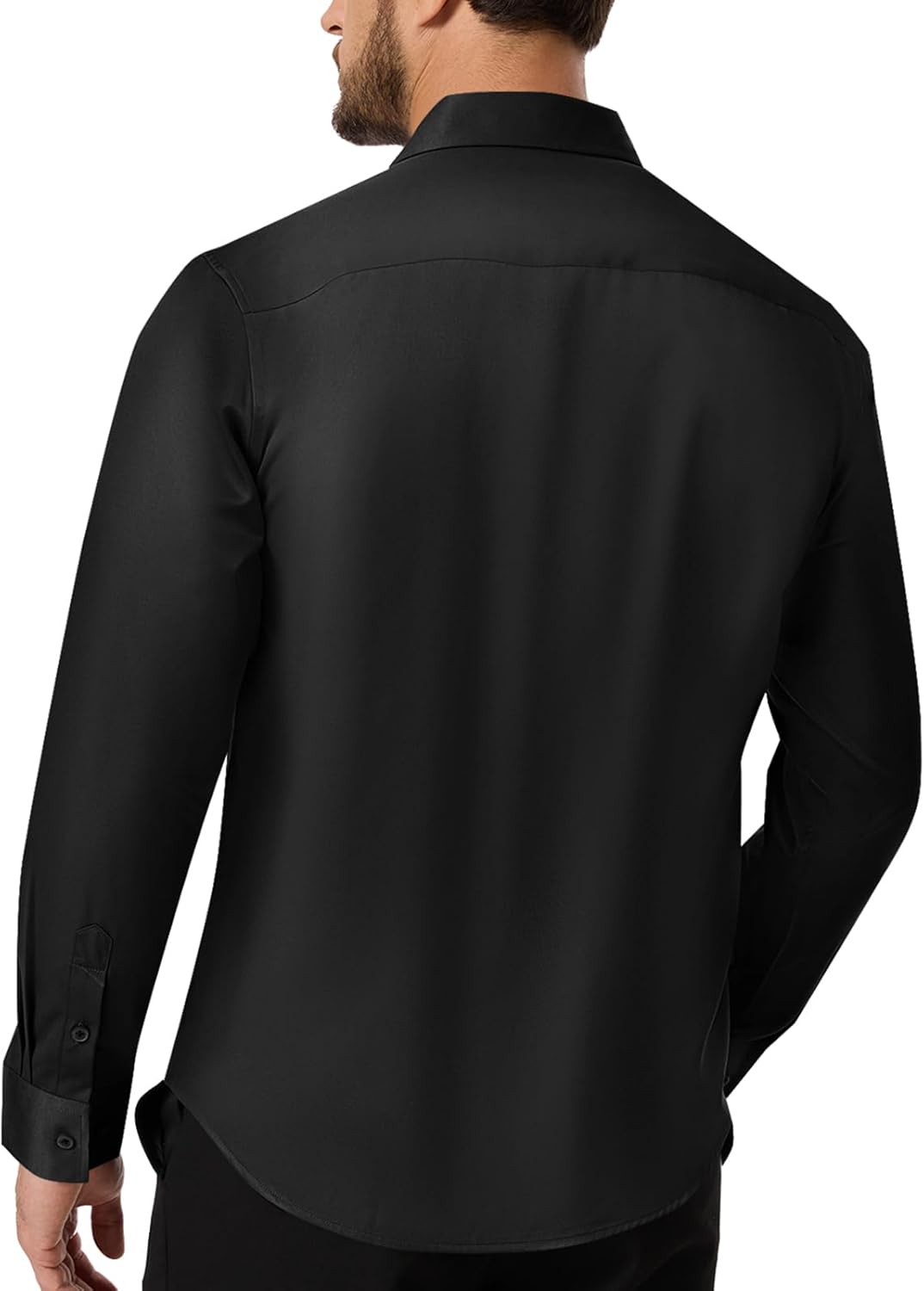 Mens Dress Shirts Long Sleeve Built in Collar Stays Wrinkle-Free Button Down Shirt Regular Fit Dress Shirt S-4XL - Image 8