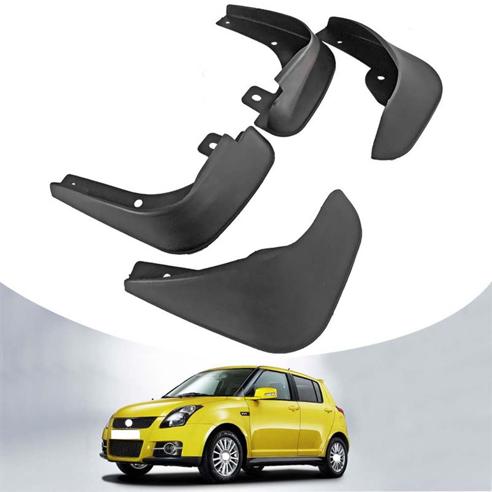 RJQXZXGQ Car Mud Flaps, for 2011 Suzuki Swift Front & Rear Car Mud Flaps, Splashproof Tough Auto Splash Guards Fenders