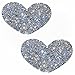 Ling's boutique(TM)Various Patterns Of Crystal Car Stickers,Decorate Cars Bumper Window Laptops Luggage Rhinestone Sticker,white (Heart Symbol)