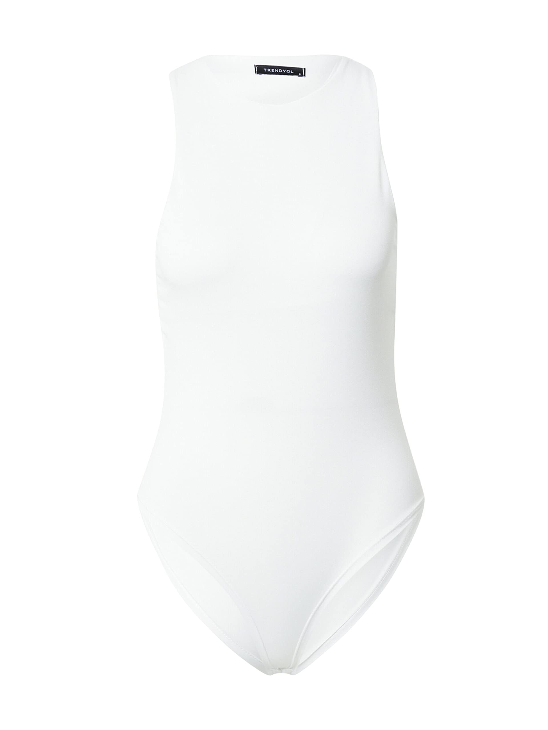 Trendyol Women's Weiß Feman Plain Thin Knit Bodysuit