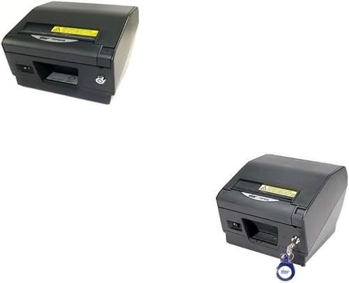 Star Micronics Impresora térmica serie TSP800, barra de corte automático/desgarrador, USB, gris, bloqueo de papel, fuente de alimentación externa