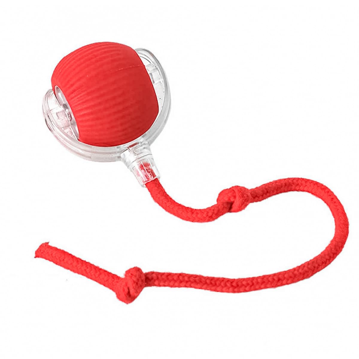 Laroal Rolling Dog Ball Interactive Smart Automatic Rolling Pet Motion Activated 360° Rotating Ball USB Rechargeable Pet Ball Red
