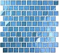 Abolos Landscape 12" x 12" Pool Rated Danube Blue Glass Mosaic Backsplash Wall Tile (12 SqFt/Case)