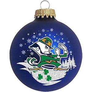 Notre Dame Fighting Irish Glass Ornament