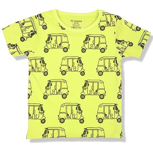Image of Be Awara Kids Printed Half Sleeves T-shirt & Shorts Clothing Sets, 100% Cotton Soft Unisex Cord Set, Comfortable Wear for Kids With Cool Prints, Everyday Casual Wear for Boys & Girls