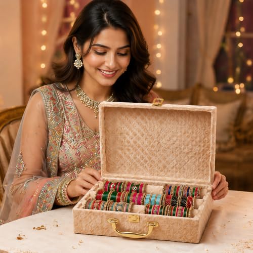 Bubs Spun 3 Rod Beige Bangle Organizer Box - Image 6