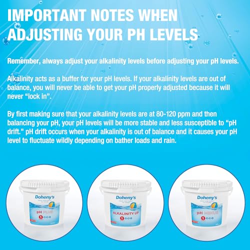 Image of Doheny's pH Plus | Raise Your Swimming Pool pH Level | Pro-Grade Granular Soda Ash (Sodium Carbonate) | Proper pH Levels Protect Equipment & Prevent Eye and Skin Irritation | 25 LB Bucket