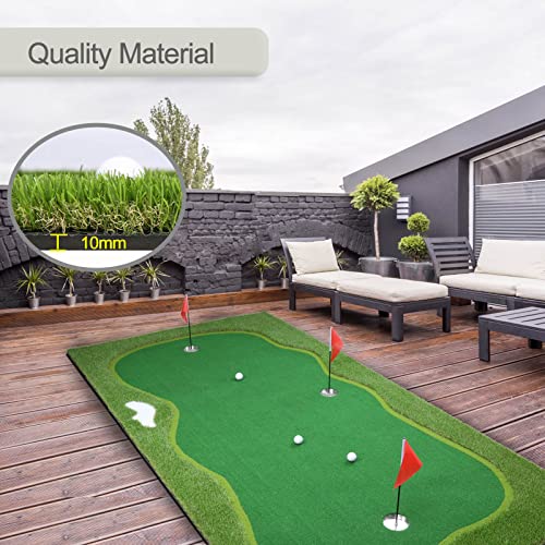 Image of Golf Putting Green, Practice Putting Green Mat, Large Professional Golfing Training Mat for Indoor Outdoor