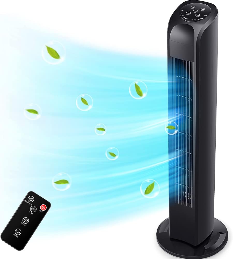 Uthfy Oscillating Tower Fan with Remote