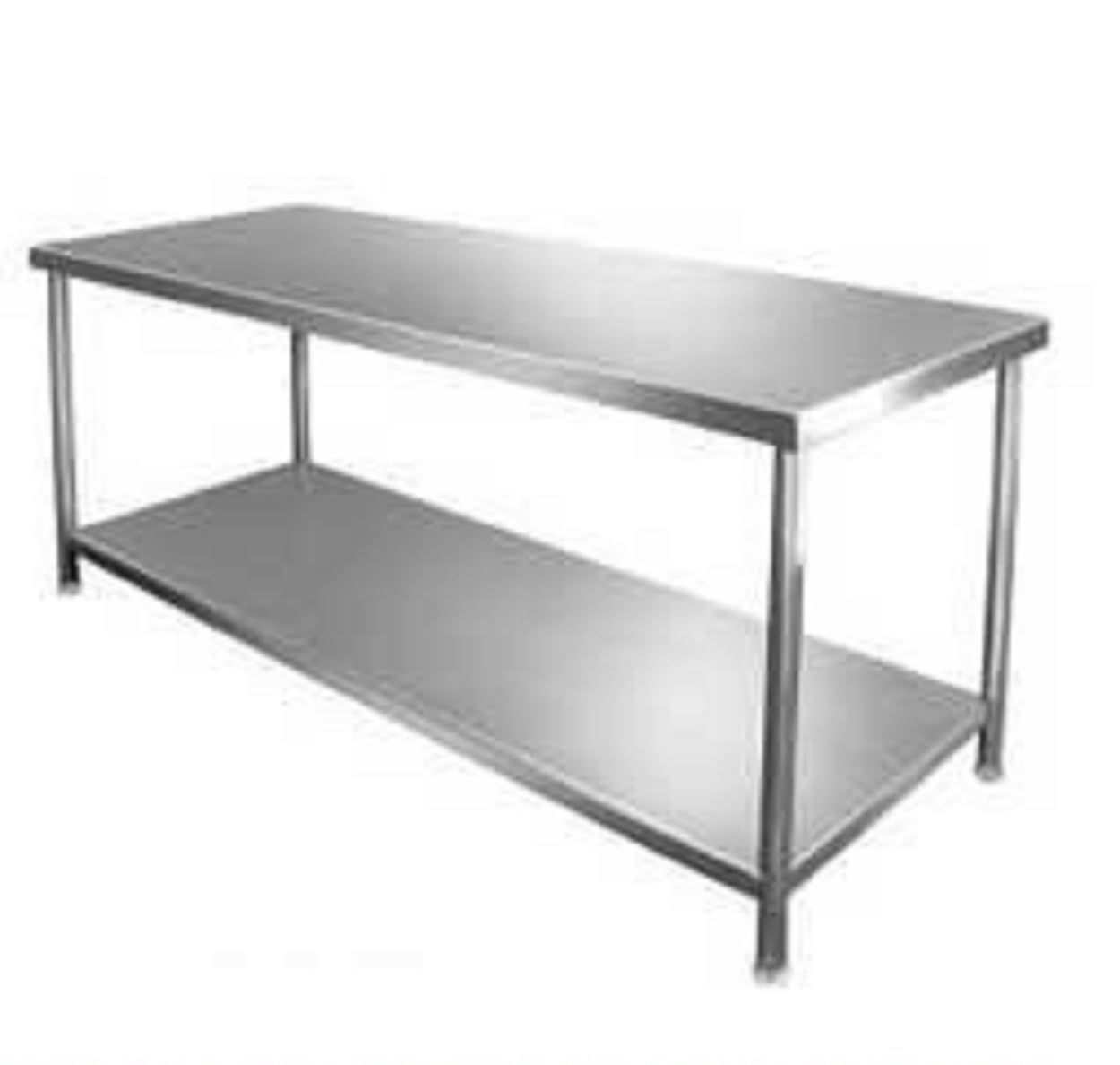 DG DEXAGLOBAL Auto Machines Stainless Steel Work Table Bench (47x24x34 Inches, Silver SS) Food Preparation Equipment-image-9