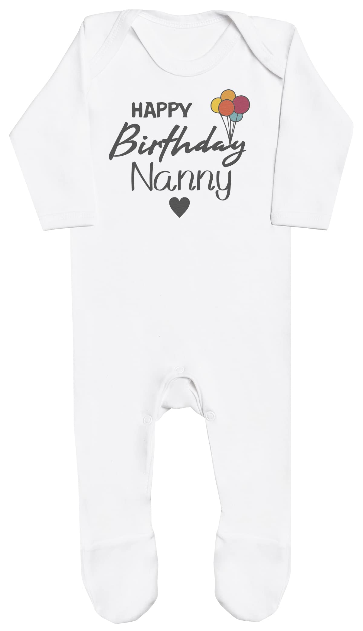 Happy Birthday Nanny Baby Boy Romper, Baby Girl Romper, Baby Romper - 3-6 Months White