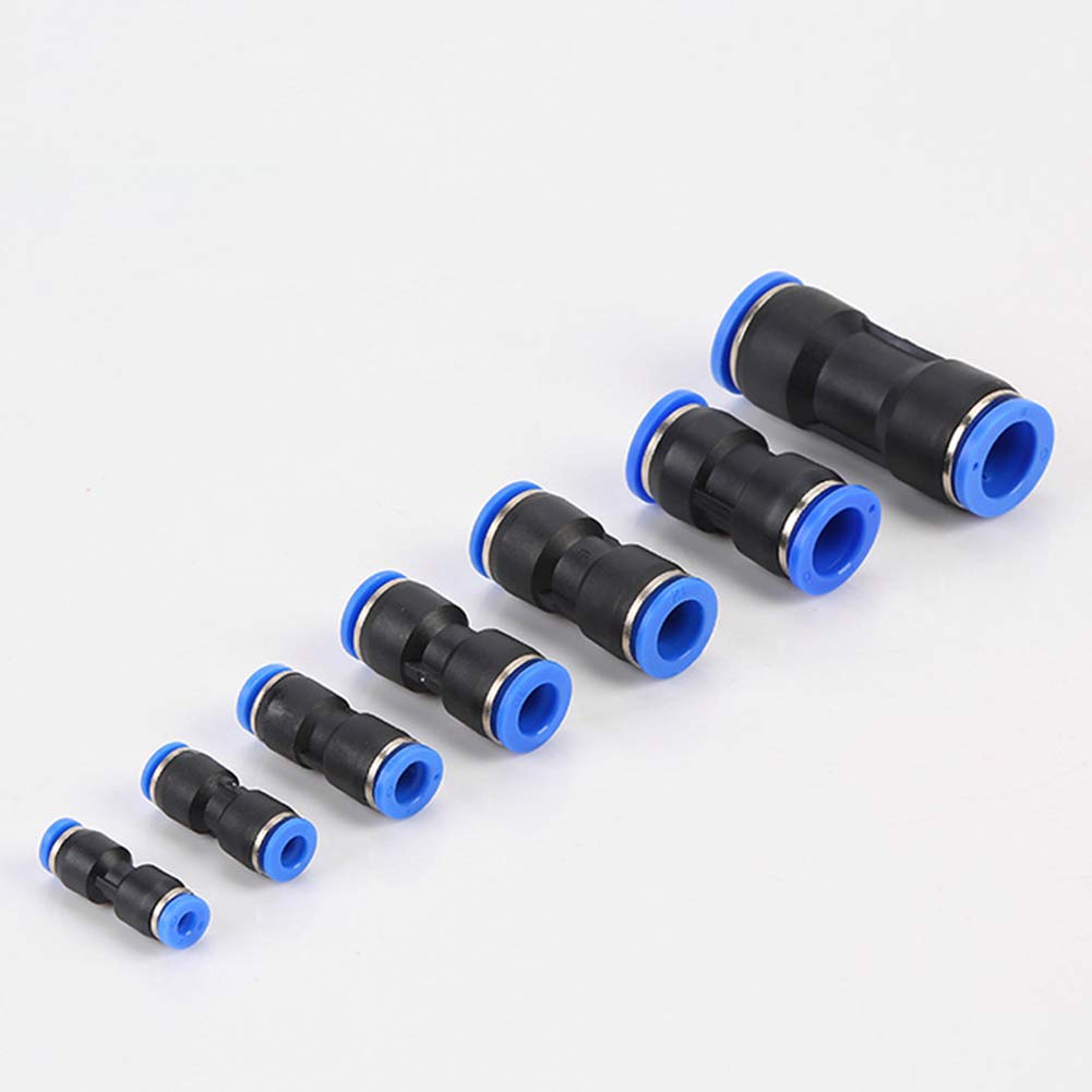 WARP Pneumatic Connector, 5 Pieces Vacuum PU Parts Speed Quick Fittings Metric Equal Air Line Straight Push Connectors (8 mm) 1