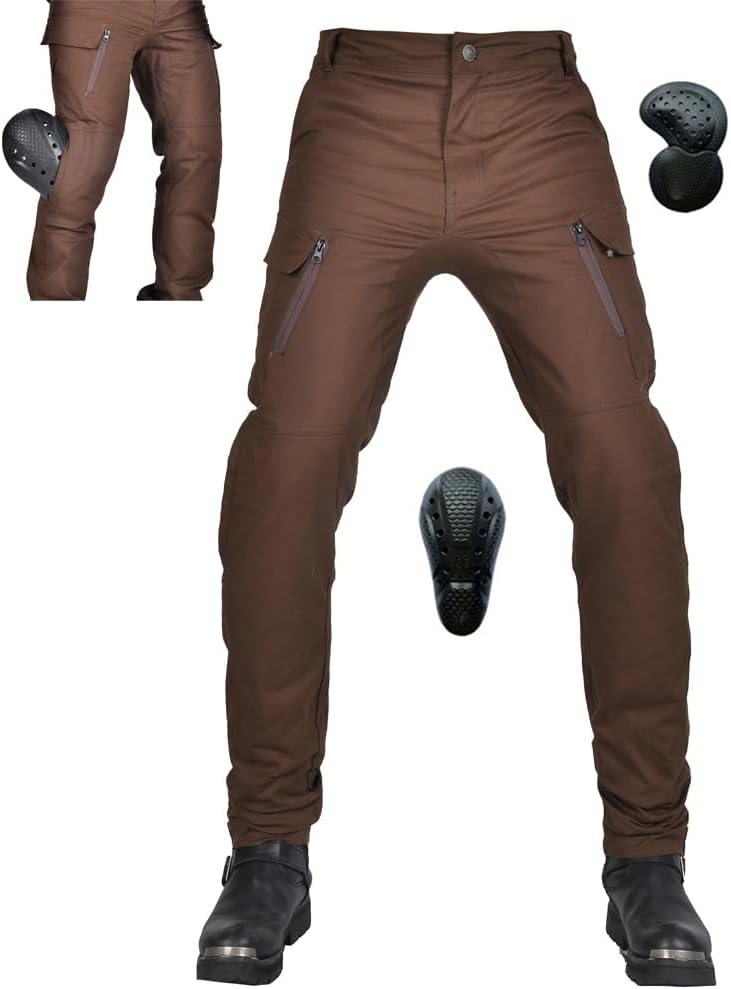 Men's Motorcycle Riding Protective Pants with 4 X CE Armor Pads Cargo Pant Locomotive Motocross Racing Trousers