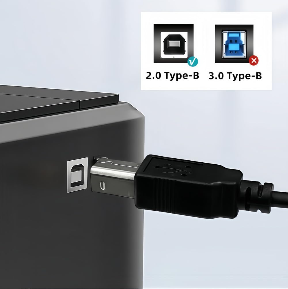 Cavo per stampante tipo C, 2 m, cavo USB B a USB C per stampante HP, Canon, Epson, Brother, Laserjet, MacBook Pro/Air M1/M2/M3, iMac, Scanner, trasferimento dati e sincronizzazione