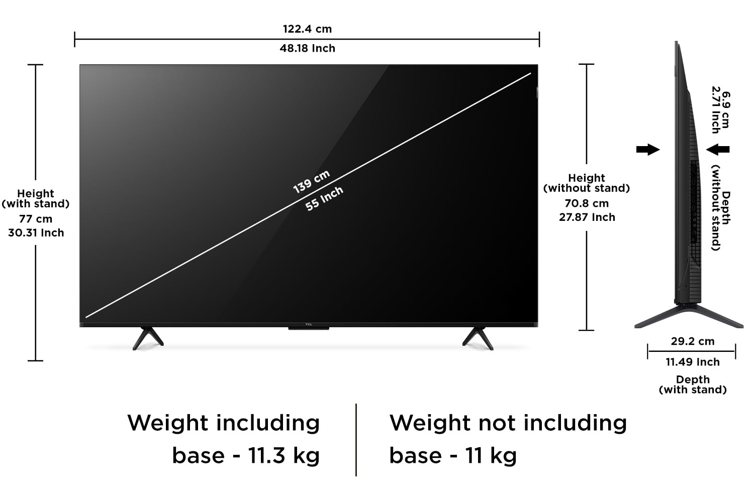 TCL 139 cm (55 Inches) Smartchoice 4K UHD Smart QLED TV | QD-Mini LED Dimming | 144Hz Refresh Rate | 3GB RAM | 55T8D — Amazon image 5