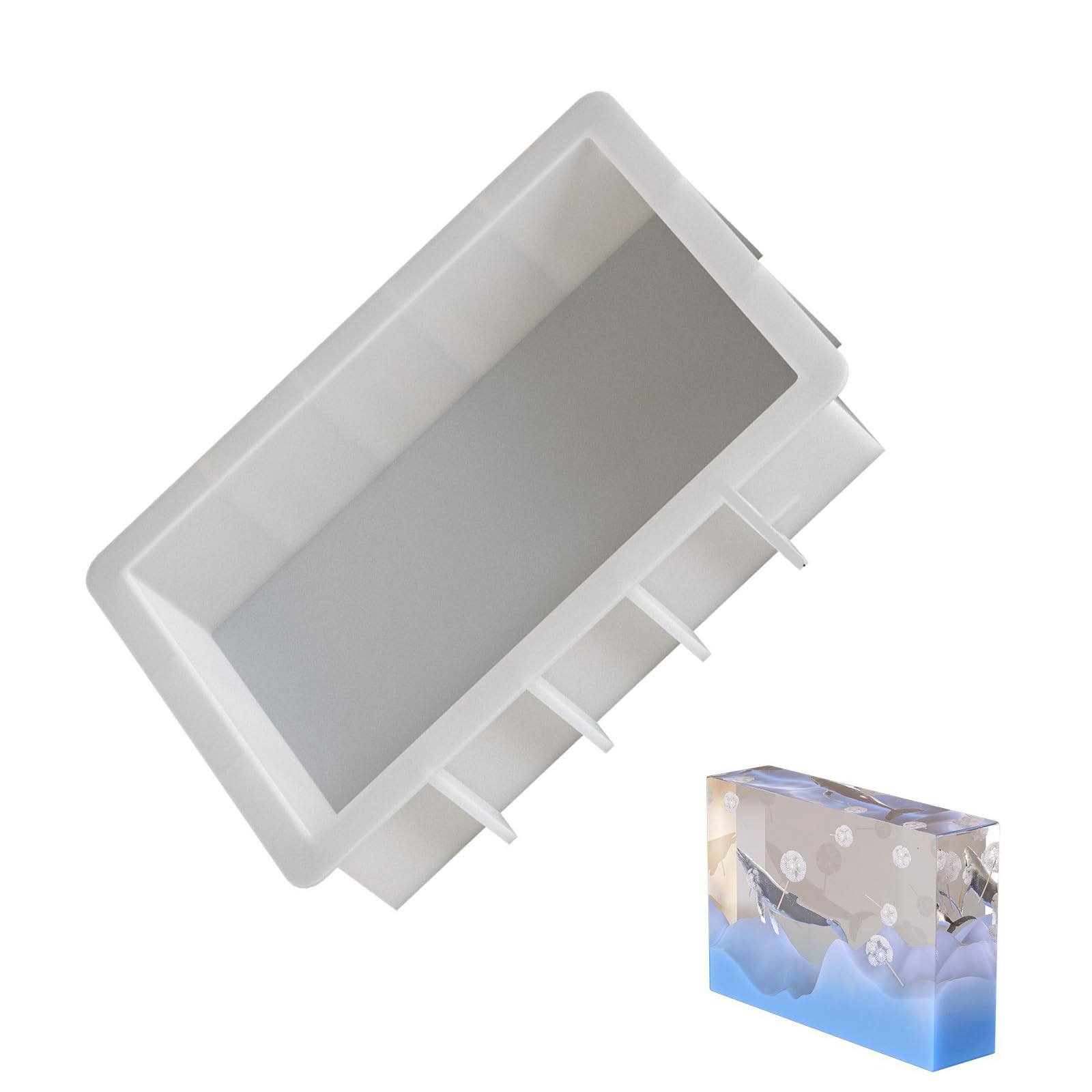 Crystal Resin Rectangular Book Stand Molds Large Silicone Crafting Bookends Making Supplies for Home Decorations Epoxy Resin Molds