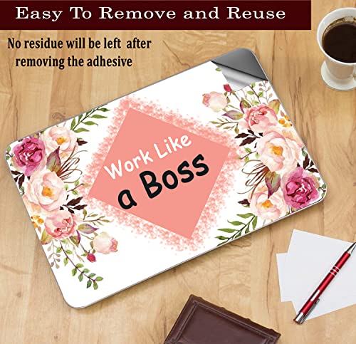 Image of Floral-D15 Top+Wrist Pad Vinyl Laptop Skin /Sticker /Cover for 17 to 17.3 Inches Laptops Laminated-Removable-HD Quality Compatible for Hp-Dell-Sony-Lenovo-Asus etc.(16.5x11 Inches)
