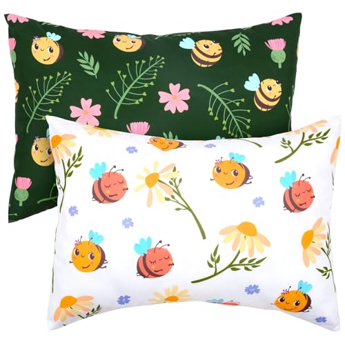 Image of UOMNY Toddler Pillowcases for Girls 13X18 12x16 14x19 Bee and Koalas Baby Pillow Case 2 Pack Small Pillow Covers for Travel Pillow