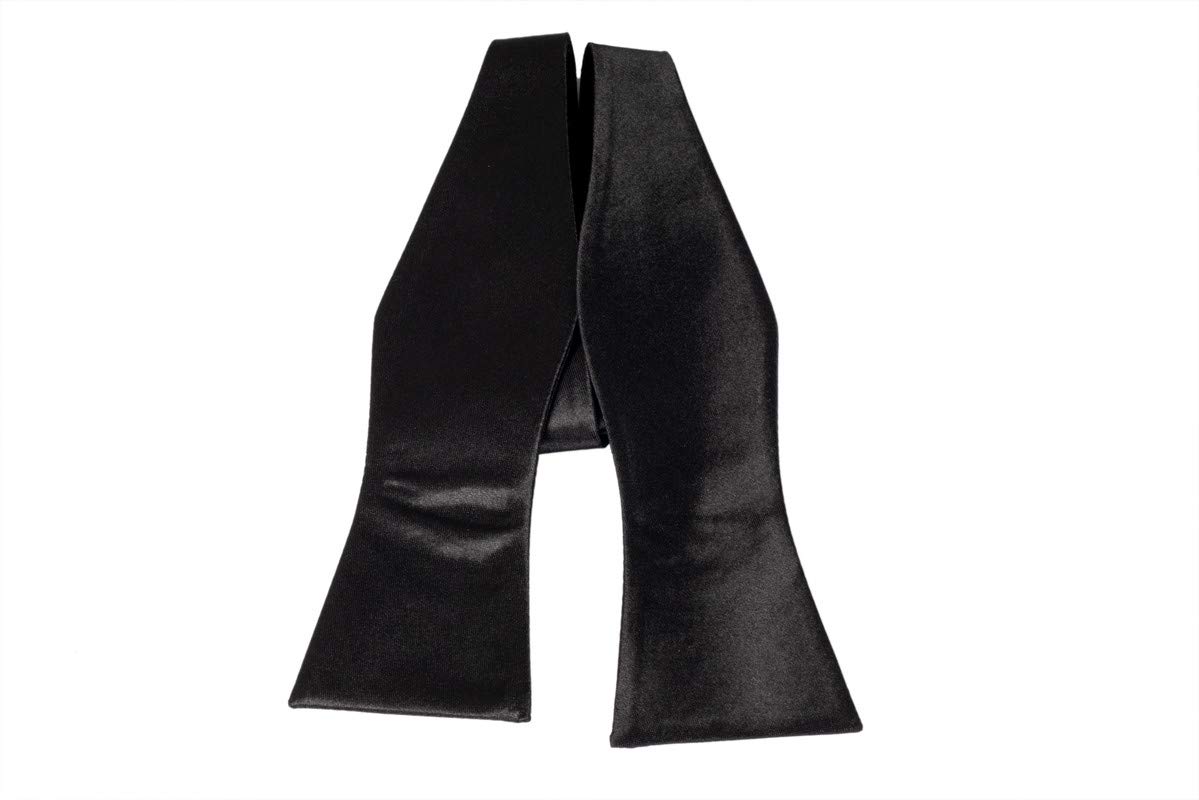 Men's Satin Open BowTie (Black,Free Size)-image-36