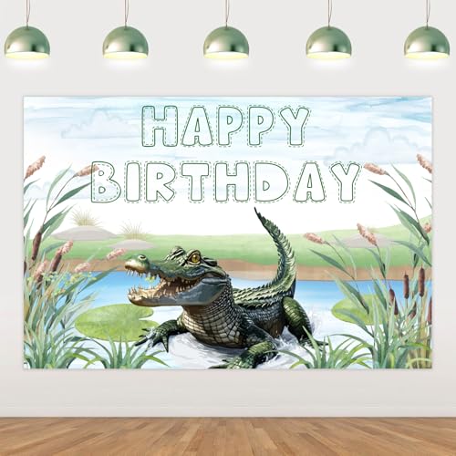 Alligator Birthday Party Decorations Crocodile Happy Birthdays Ba...
