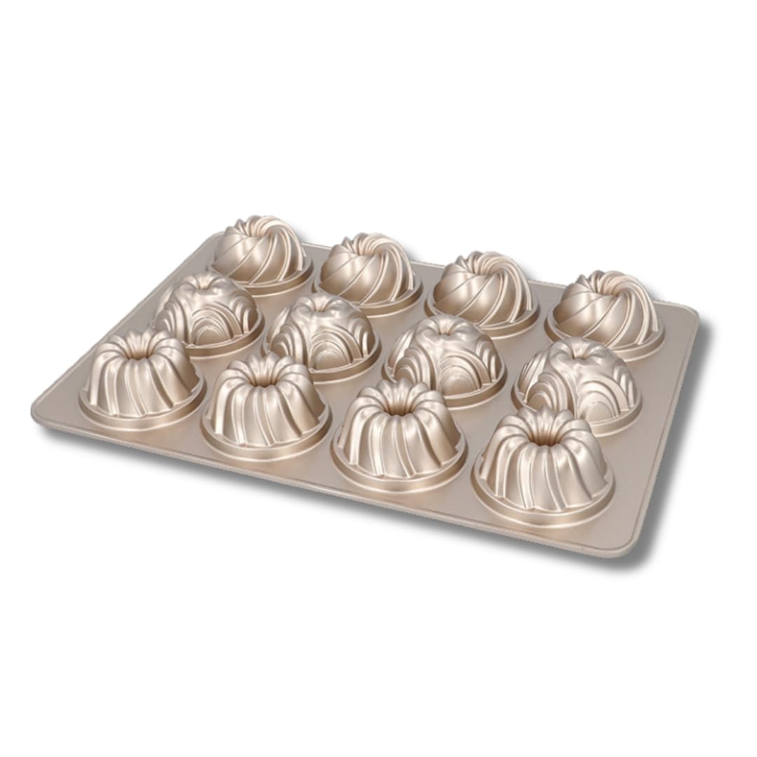 RBV Birkmann, 887077, forma do muffinek, fioletowa, odlew aluminiowy, nieprzywierająca, 12 sztuk, złota