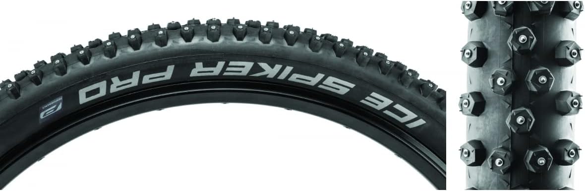 Schwalbe - Ice Spiker Pro Studded Winter Folding Clincher Bike Tire | Multiple Sizes | Evolution Line, RaceGuard, Double Defense | 378 Alloy Studs