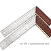 YINJIESHANGMAO 25cm Stainless Steel Angle Finder Ruler with Mahogany Handle 90 Degree Angle Ruler Square Angle Measuring Tool for Carpenters