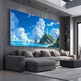 DESIGN UNIQUE ET ÉLÉGANT : Avec un design captivant et des couleurs vives, cette peinture moderne pour salon crée une atmosphère chaleureuse et accueillante, idéale pour un tableau decoration murale salon